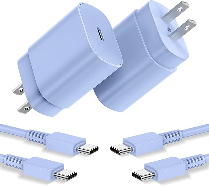 Type C Charger, 2 Pack 25W PD USB C Wall Charger Super Fast Charging Block & by Cndons