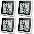 Indoor Humidity Meter Hygrometer 4Pack, Room Thermometer by Vaikby