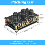 Little Bear MC5 Mini Portable Stereo 4 Channel Audio Mixer Passive Live Studio - Image 9