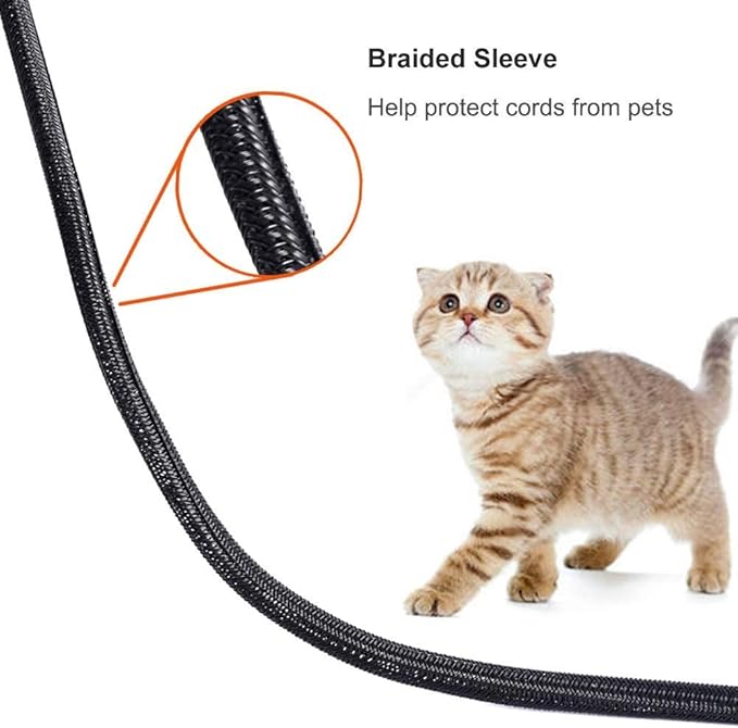 ZhiYo 6.6ft - 1 inch Cable Sleeve, Cord Wrap Wire Protector Tubing - Image 5