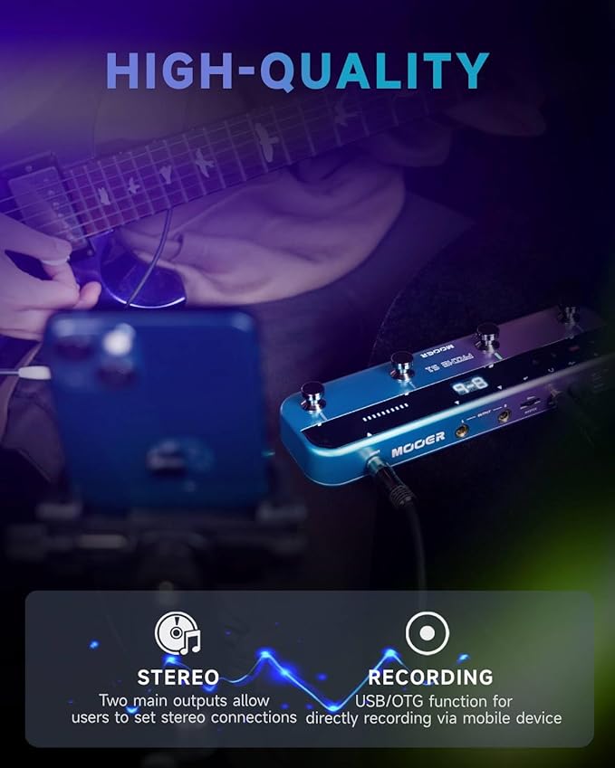 MOOER S1 Multi-Effects Processor, Stereo Electric Guitar Pedals - Image 6