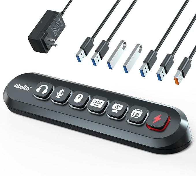 Powered USB Hub, atolla 7-Port USB 3.0 hub by atolla