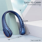 Neck Fan, USB Rechargeable Personal Fan, 4000 mAh Battery Operated, 3 Speeds - Image 6