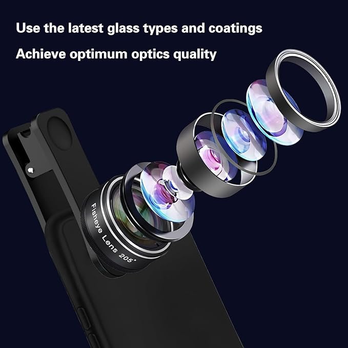Phone Camera Lens, 198 Fisheye Lens + 120 Super Wide-Angle Lens + 20x Macro - Image 2