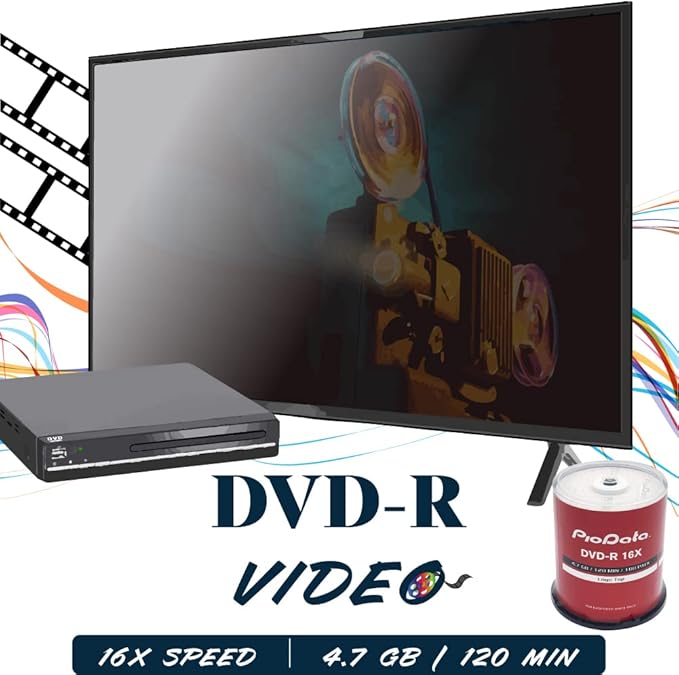 DVD-R 4.7GB 16X Logo Top Blank Media | 100-Pack Cake Box Spindle | Blank DVDs - Image 5