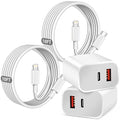Fast Charger iPhone, Dual Port A/C Charging Adapter, Apple Charger Block 10FT by WILLTOP