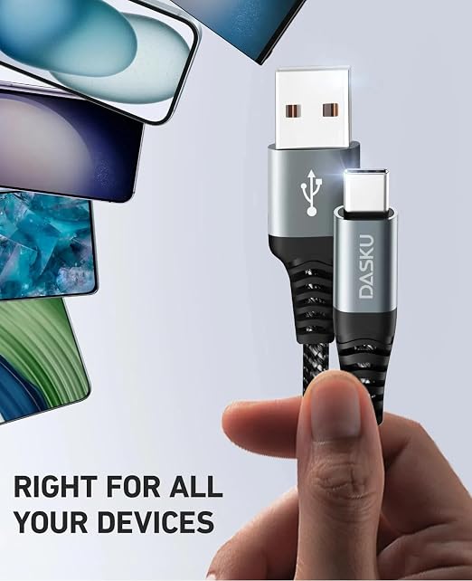 USB Type C Cable Fast Charging, 5 Pack Braided C Charger Cables Compatible - Image 6