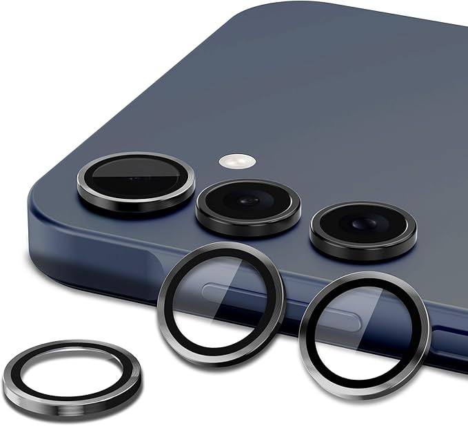 for Samsung Galaxy A35 5G Camera Lens Protector, Individual Metal Ring Tempered - Image 2