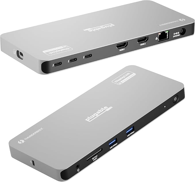 Plugable Thunderbolt 4 Dock for Quad Monitors 100W, Thunderbolt Docking Station by Plugable