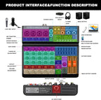 BOMGE 06A Professional 6 Channel DJ Audio Mixer, DJ Controller Sound Mixer - Image 3