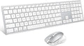 Full-Size Metal Wireless Keyboard and Mouse by OMOTON