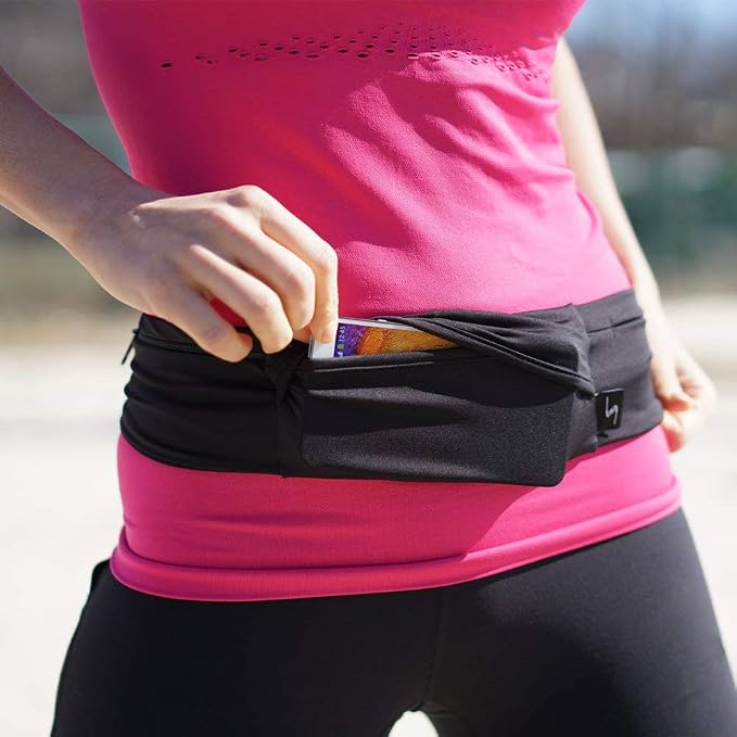 3 Pocket Adjustable Running Belt Waist Pack, Fanny Pack - Image 6