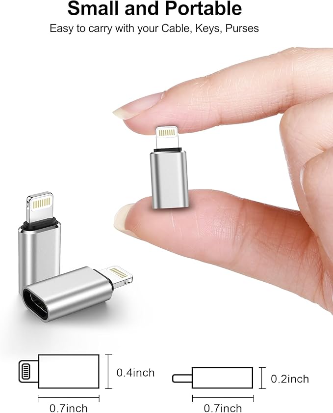 USB C to Lightning Adapter, 4 Pack Fast Charging Data Sync Lightning to USB - Image 6