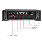 Recoil RED1200-1 2500 Watts Class-D Strappable Car Audio Mono-Block Subwoofer - Image 4