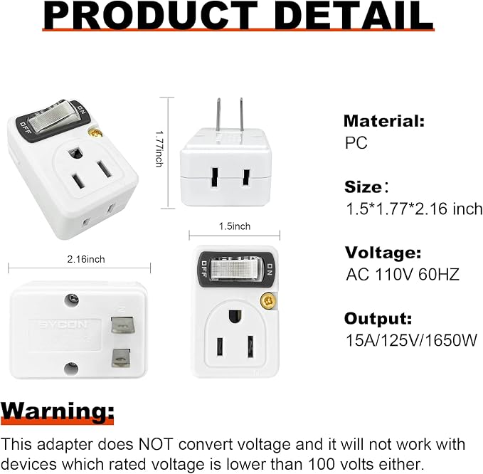 SYCON Adapter Outlet Extender - Image 3