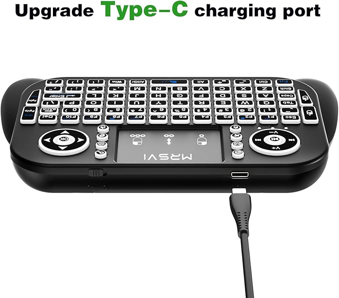 Mini Keyboard with Touchpad-2.4GHz & Bluetooth Dual-Mode, 7-Color Backlight - Image 7