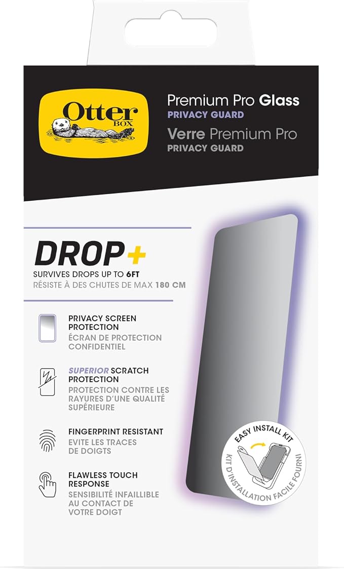 OtterBox iPhone 15 Premium Pro Glass Privacy Guard, Privacy Screen, Precision by OtterBox
