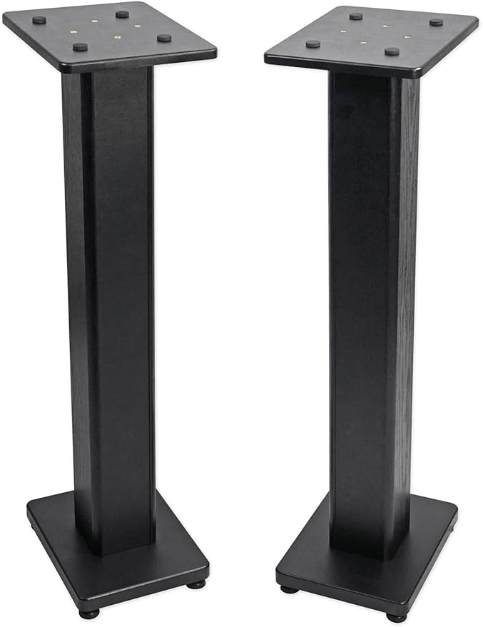 Rockville Pair RHT28 28 Inch Bookshelf Speaker Stands, 60 lbs Capacity - Image 2
