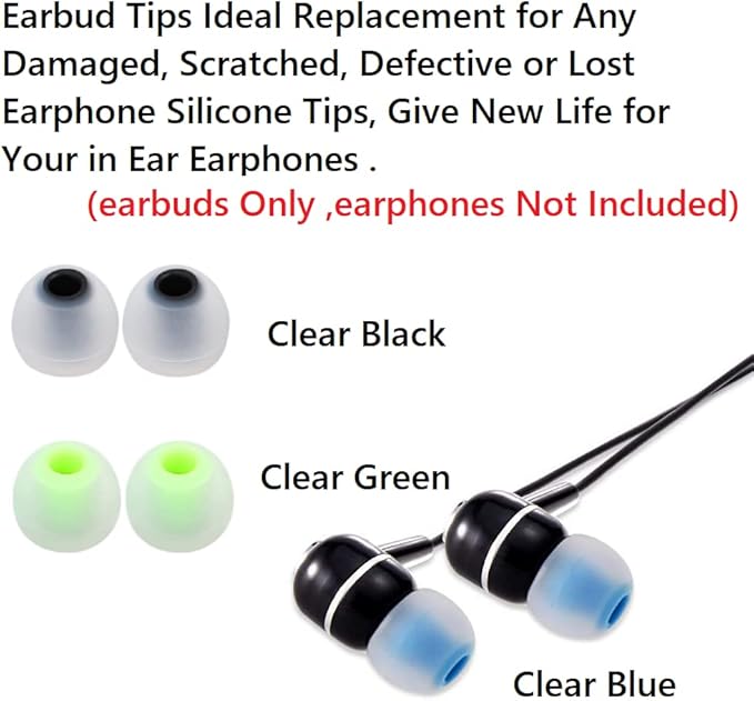 Earbuds Replacement Tips Silicone Earbud Tips Ear Gels Fit - Image 5