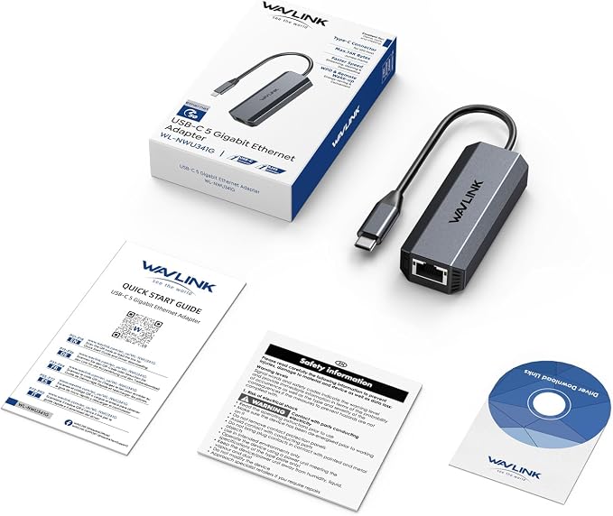 WAVLINK 5Gbps USB C to Ethernet Adapter, USB Type-C to RJ45 Gigabit LAN - Image 8