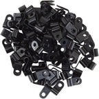GTSE Black Nylon Plastic Cable Clamps, 3/16" Screw Mounts - Image 3