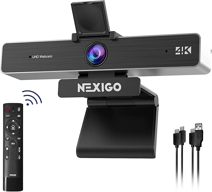 NexiGo Zoom Certified, N950P 4K Zoomable Webcam by NexiGo
