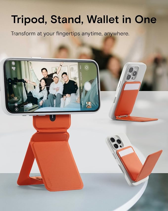 MOFT Phone Tripod Wallet, 3 in 1 Phone Stand, NFC-Supported Magnetic Phone - Image 2