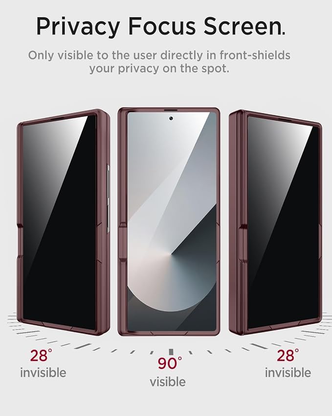 Miimall for Fold 7 Case with Privacy Screen Protector, Z Fold 7 Phone Case Stand - Image 2