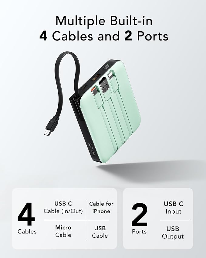 VRURC Portable Charger USB C, Power Bank - Image 5