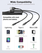 Short Multi Charging Cable 1FT 2Pack 3 in 1 Charger Cord Braided Universal - Image 6