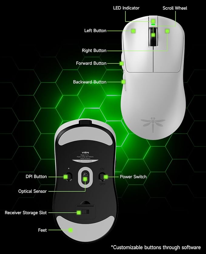 VGN F1 PRO Wireless Gaming Mouse - Image 8
