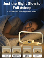 LED Bedside Lamp with Wireless Charger, 3 in 1 Touch Control Bedside Lamp - Image 4