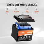 LiTime 12V 50Ah LiFePO4 Lithium Battery 12.8 Volt Deep Cycle Battery, 4000+ - Image 3