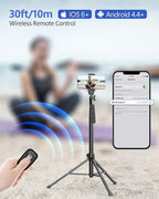 EMART 62’’ Cell Phone Tripod Stand, Adjustable Floor Cellphone Tri Pod Holder - Image 5