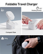 iWALK 3-in-1 Magnetic Wireless Charging Stand, 15W Foldable Charger Station - Image 4
