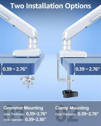 Single Monitor Mount for 22 24 27 32 inch Screen, Gas Spring Arm Holds 4.4-22 - Image 5