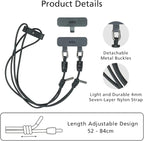 alto Crossbody Phone Lanyard: detachable patch, nylon strap - Image 4