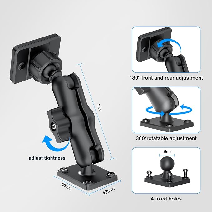 OHLPRO Magnetic Tablet Car Mount Holder, 360°Rotatable Drill Base iPad Wall - Image 4