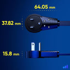 Maximm Cable 8 Ft 360° Rotating Flat Plug Extension Cord, 16/3 AWG Multi 3 - Image 4