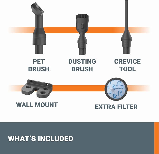 WORX 20V Cordless Stick Vacuum, Powerful Cordless Vacuum Cleaner 25Kpa High - Image 8