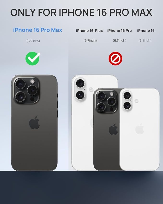 Lanhiem Magnetic for iPhone 16 Pro Max Case, IP68 Waterproof Dustproof Case - Image 2