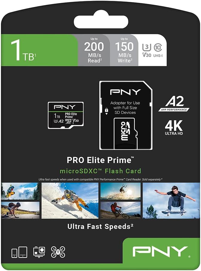 PNY 1TB PRO Elite Prime C10 U3 V30 A2 microSDXC Flash Memory Card – Ultra-Fast - Image 8