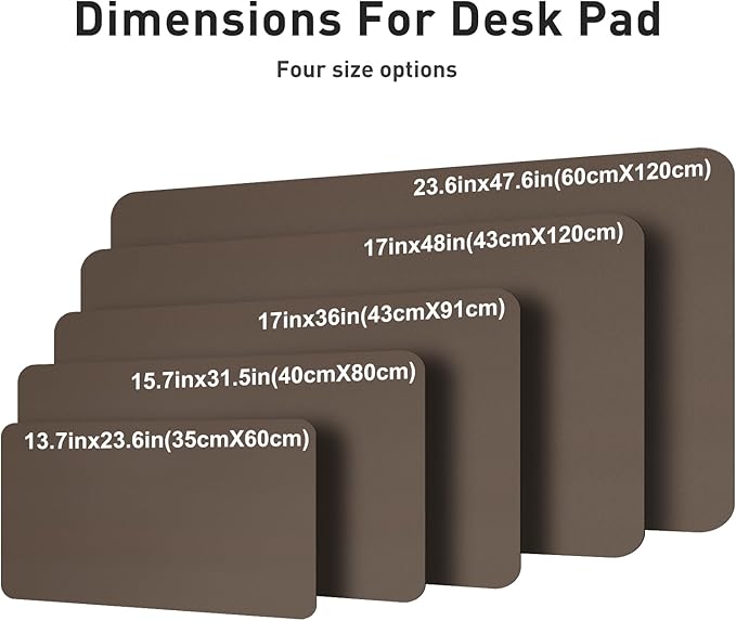 Aothia Leather Desk Pad Protector, Office Desk Mat, Large Mouse Pad, Non-Slip - Image 4