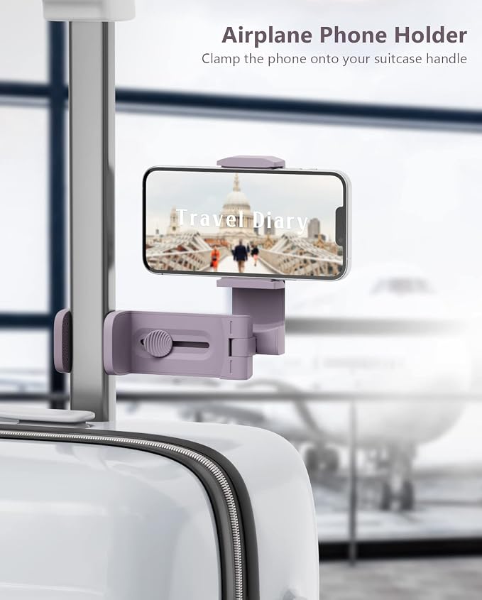 MiiKARE Airplane Travel Essentials Phone Holder, Universal Handsfree Phone Mount - Image 2