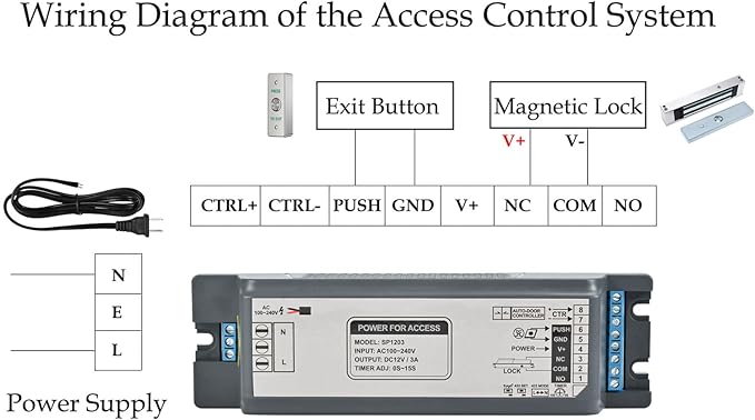 Smart Door Access Control System 600lbs Magnetic Lock Kit - Image 9