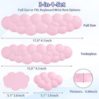 Cloud Wrist Rest Keyboard, Cloud Keyboard Wrist Pad Set - Image 7
