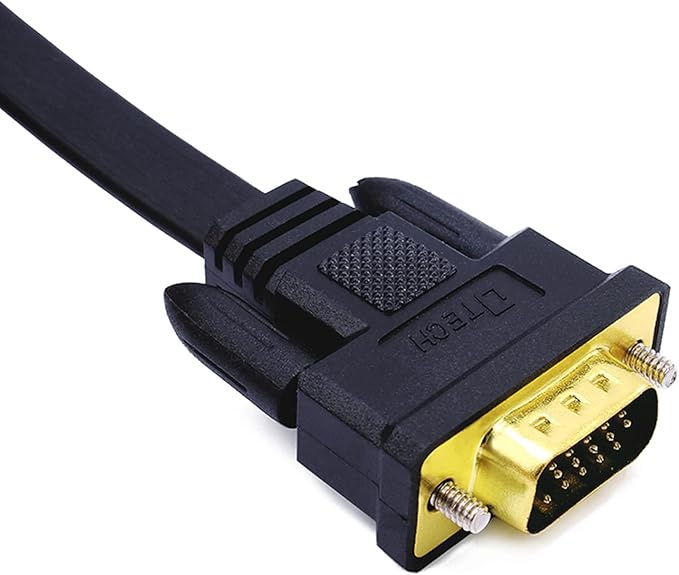 DTech 25ft Ultra Thin Flat Type Computer Monitor VGA Cable Standard 15 Pin Male - Image 5