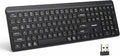 TECKNET Bluetooth Keyboard Rechargeable, 2.4G Wireless Keyboard, Full-Size by Tecknet
