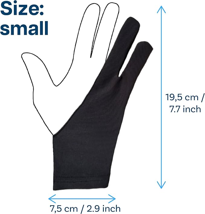 MMOBIEL Drawing Glove for Digital Tablet and Sketching Model A 2-Finger Palm - Image 2