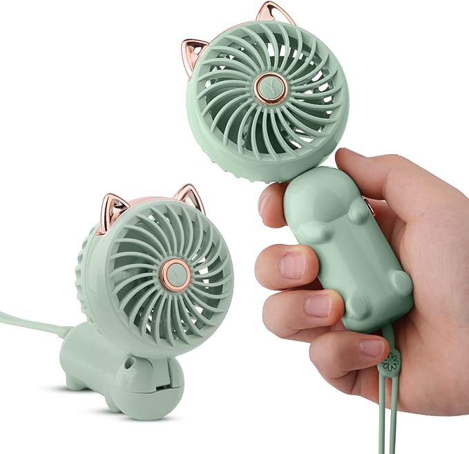 QearFun Portable Mini USB Rechargeable 3 Speed Personal Desk Table Fan by QearFun